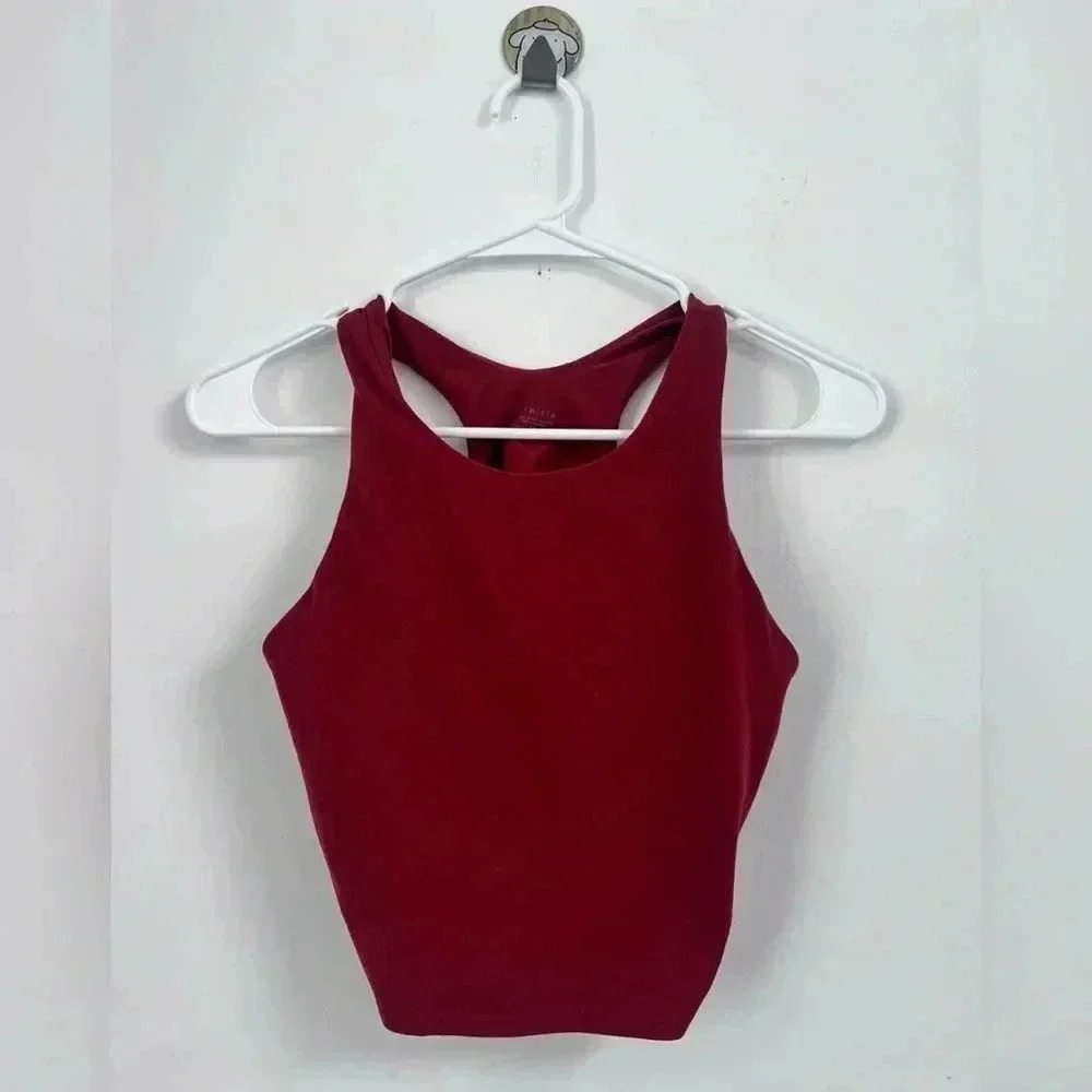 ATHLETA Women’s Red Conscious Crop Top Bra Size M